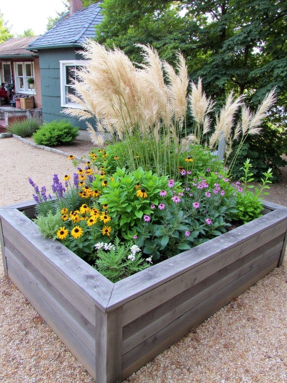 low maintenance native flower beds