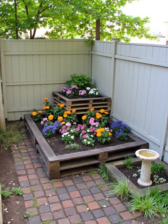 maximize corner garden space