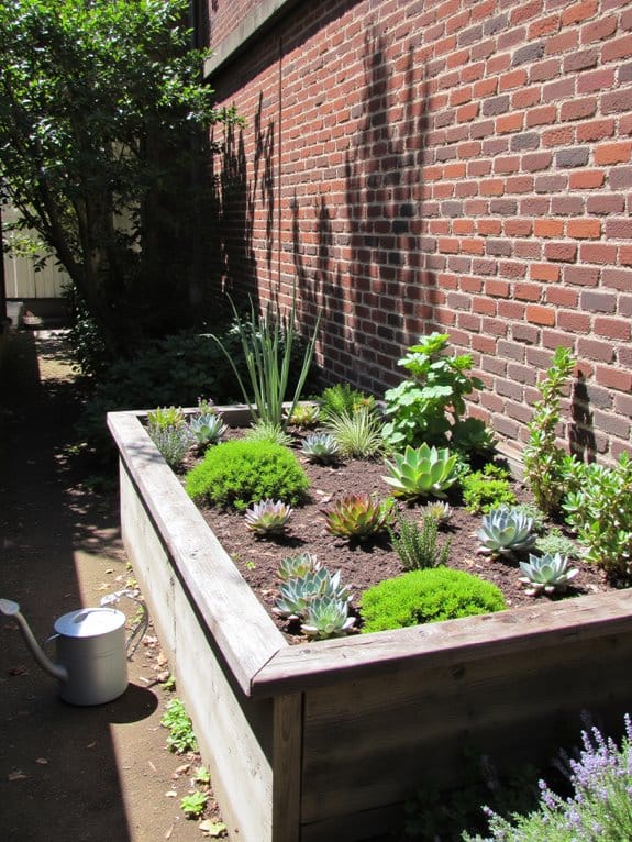 miniature succulent garden creation