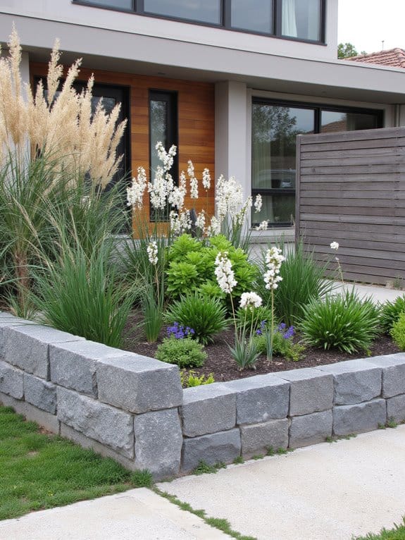 minimalist flower bed design