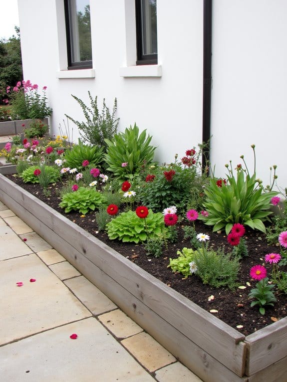 minimalist raised bed elegance