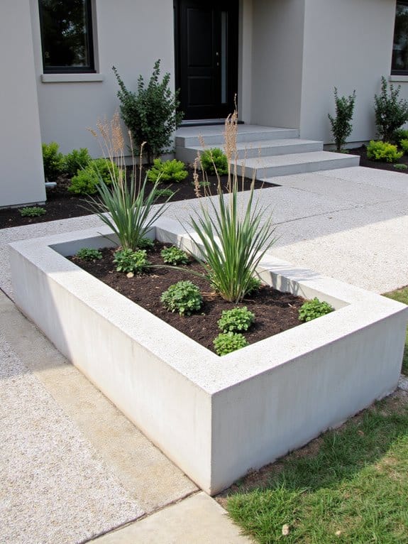 modern minimalist flower beds