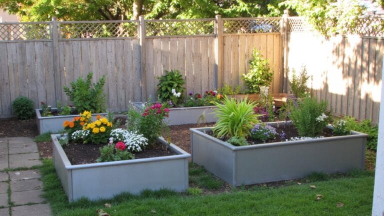 modern raised flower beds