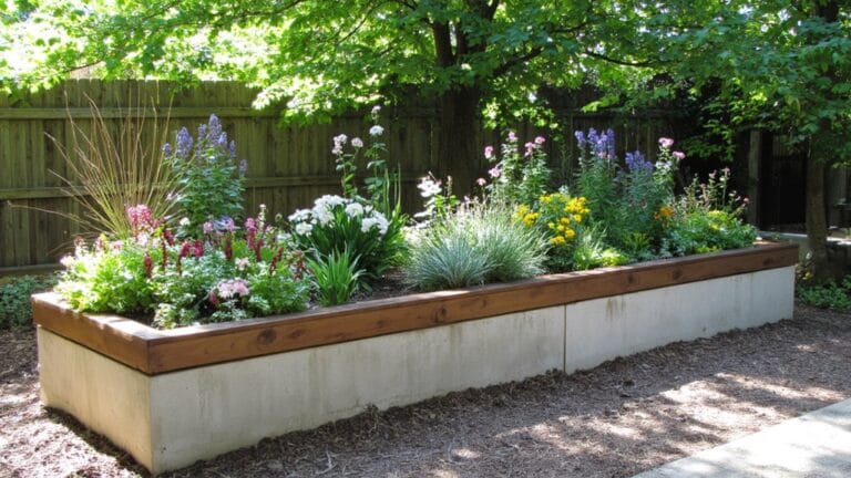 modern raised flower beds