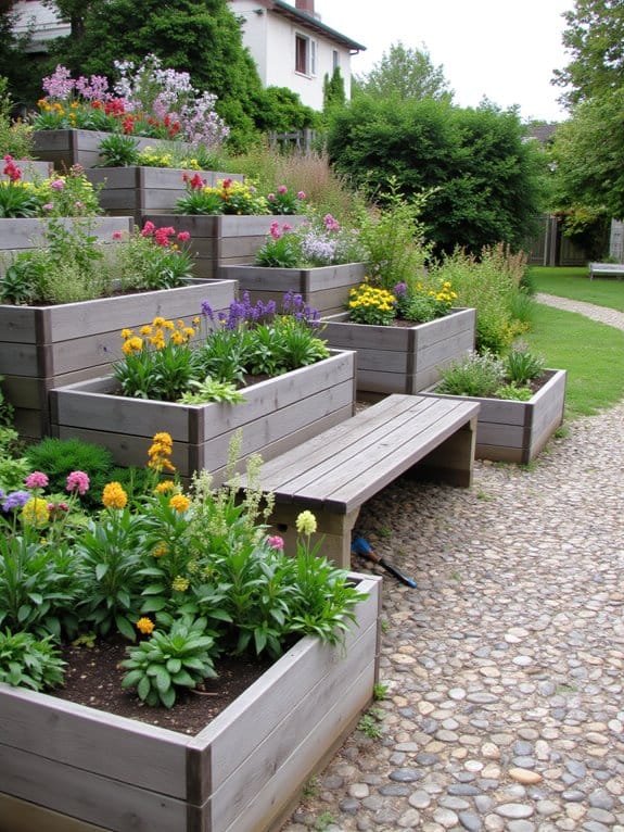 multi level garden seating design