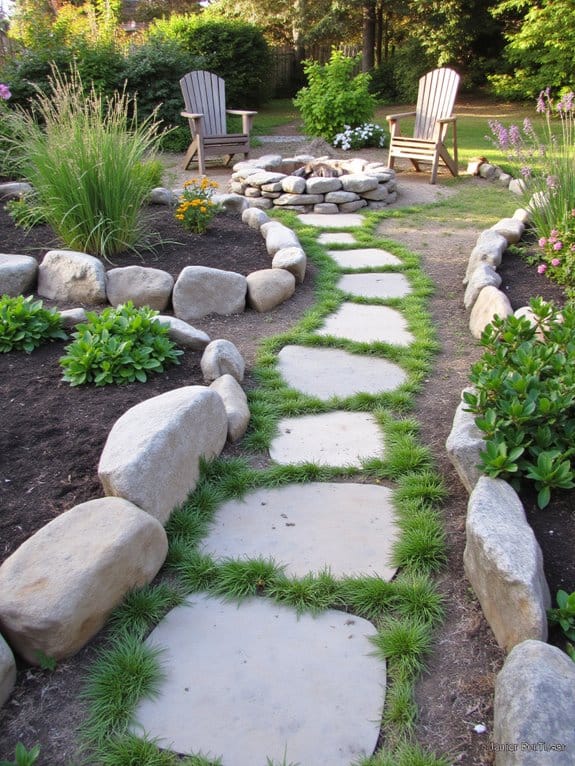 natural stone paver pathways