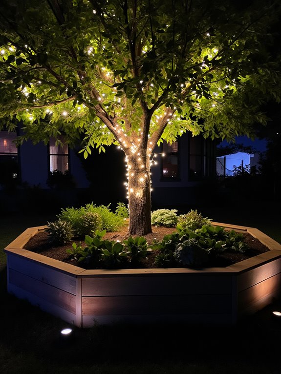 nighttime garden lighting options