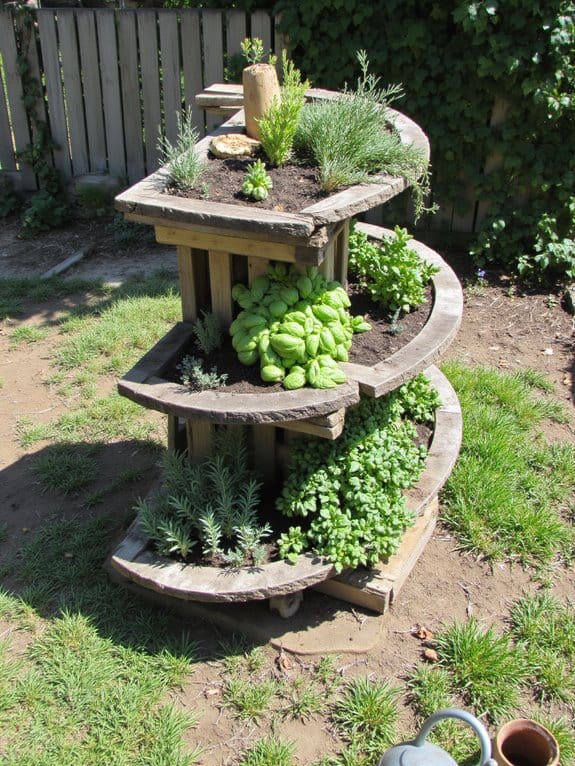 pallet herb spiral garden