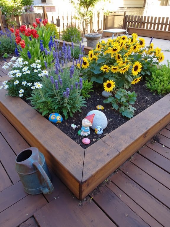personalized flower bed decorations