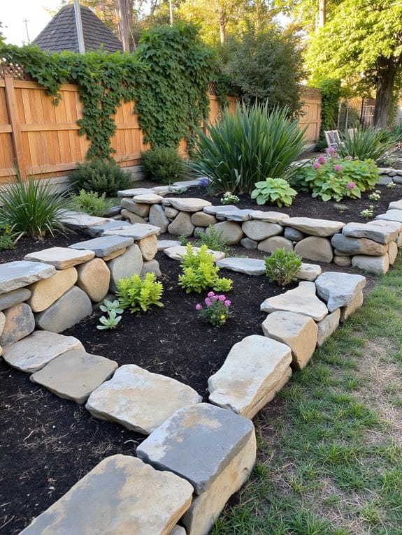 polished garden with edging