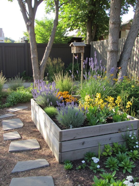 pollinator friendly raised bed garden