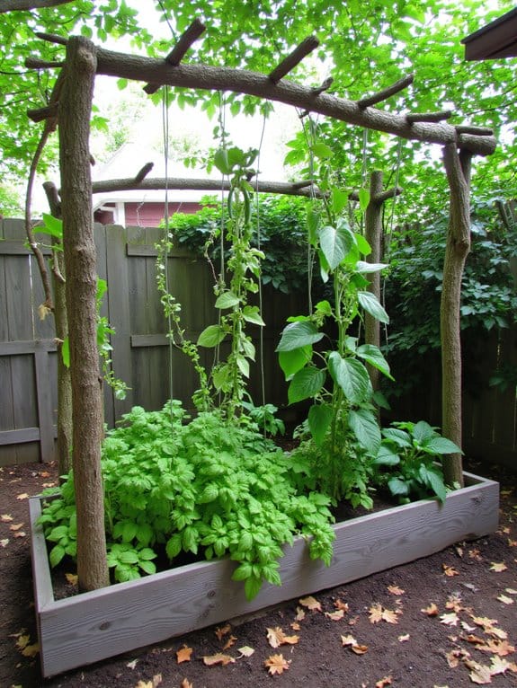 raised beds enhance climbing plants