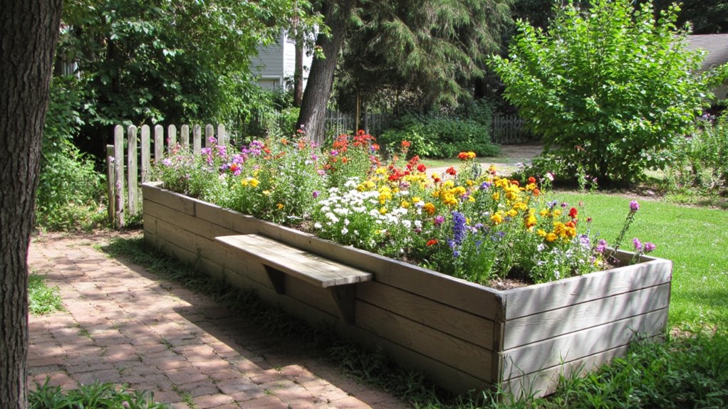 20 Unique Raised Flower Bed With Bench Ideas For Added Function