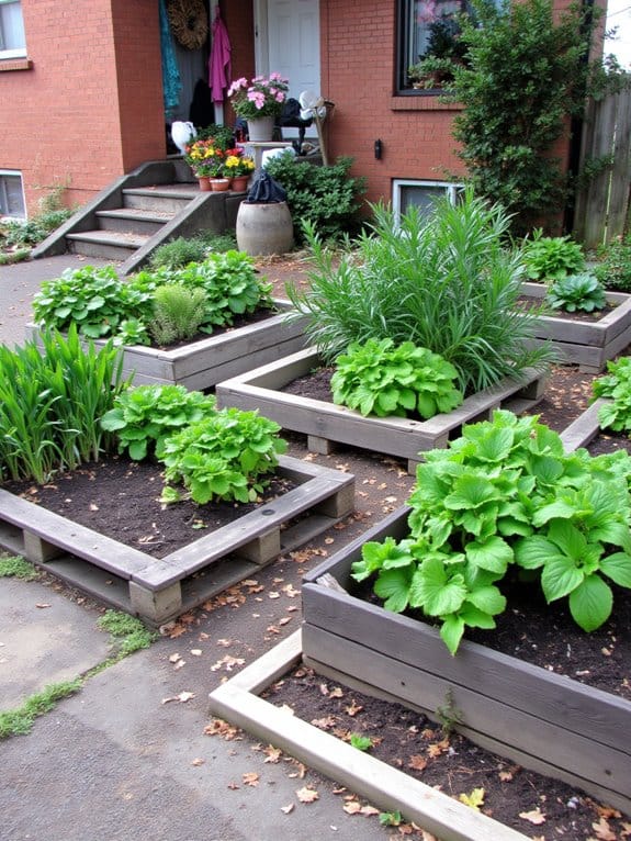 recycled materials garden beds