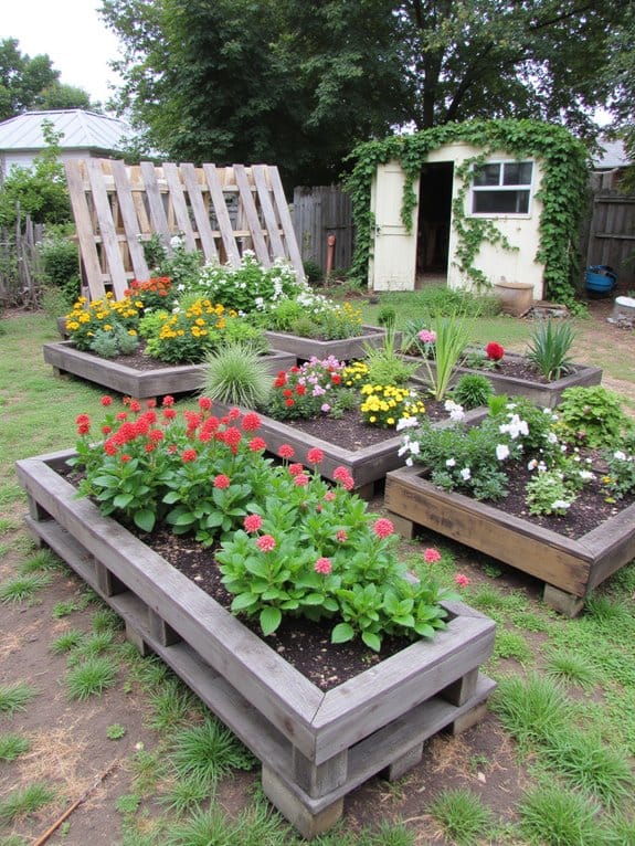 repurposed pallet garden beds