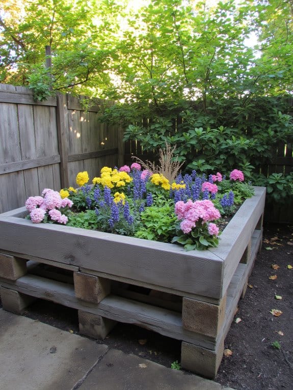 rustic flower bed project