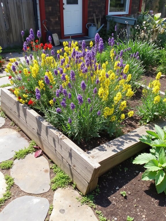 rustic reclaimed wood garden