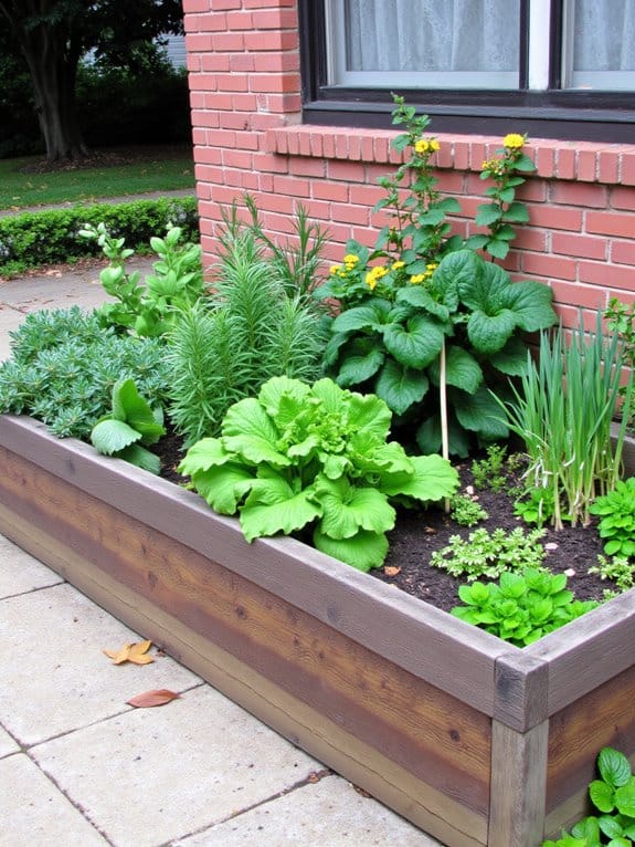 rustic wooden garden beds