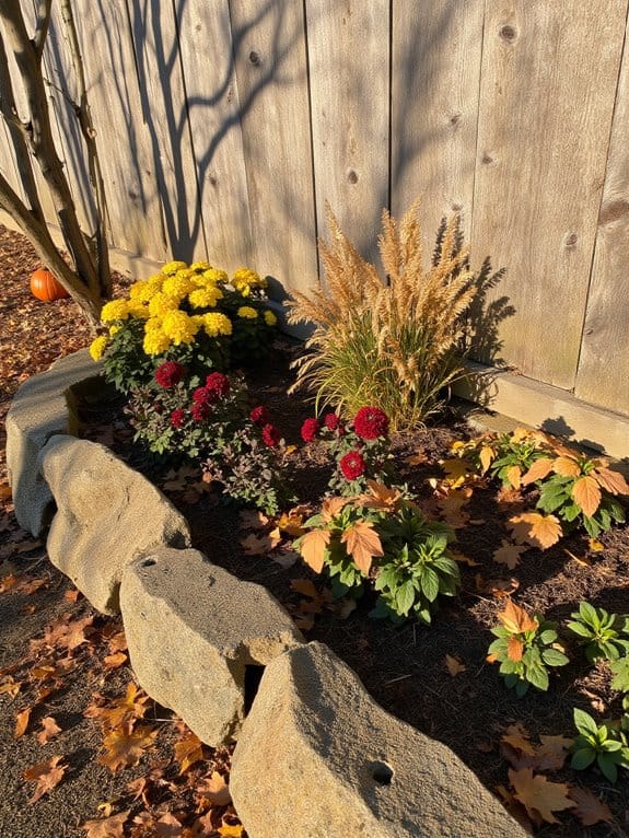 seasonal flower bed decorations
