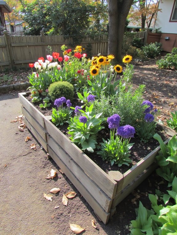 seasonal flower bed designs