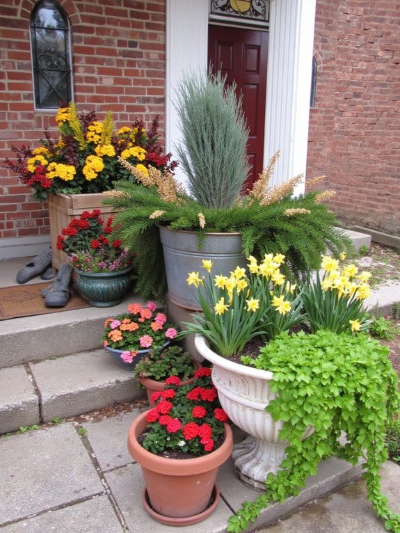 seasonal garden planter transitions