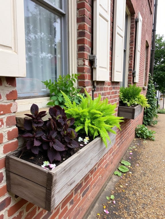 shade loving flower box plants