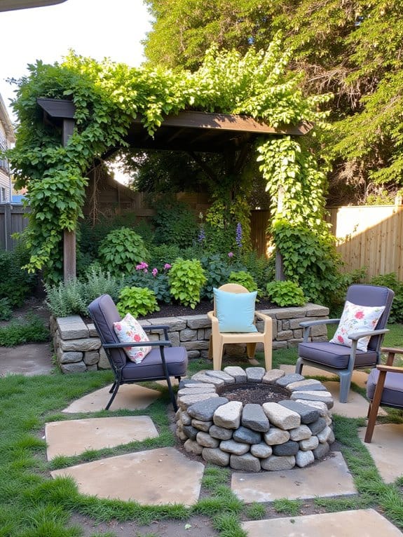 shaded outdoor relaxation space