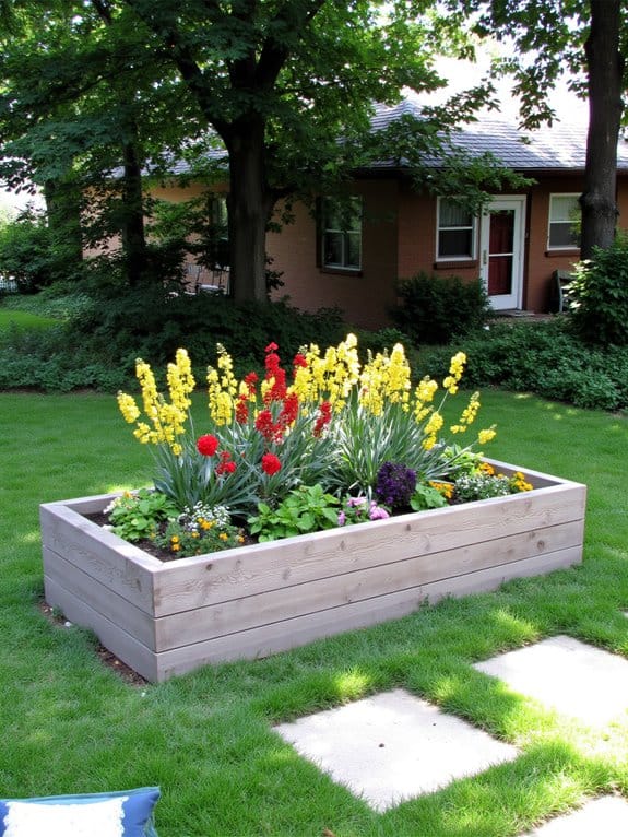 sleek minimalist raised beds
