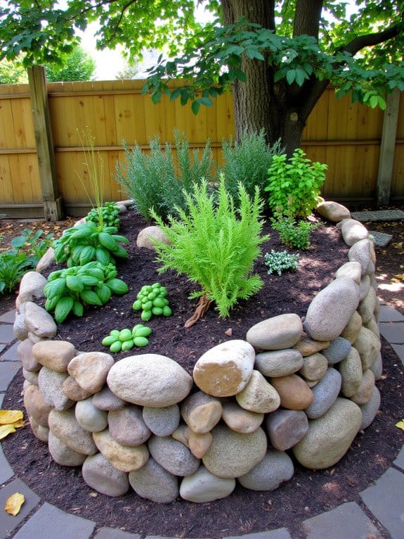 spiral garden bed herbs