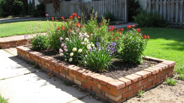 stylish brick flower borders