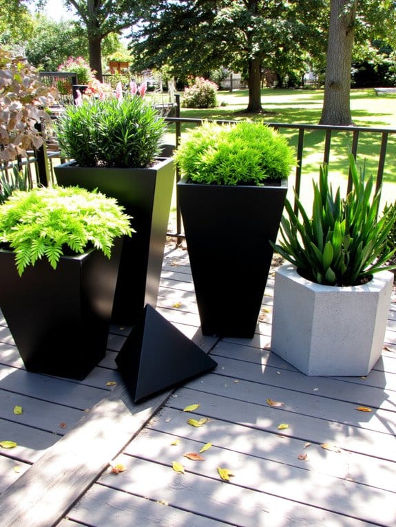 stylish modern geometric planters