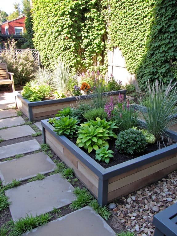 stylish raised bed borders