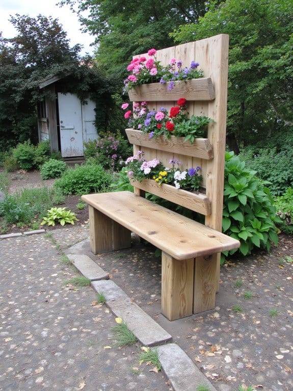 stylish vertical flower beds