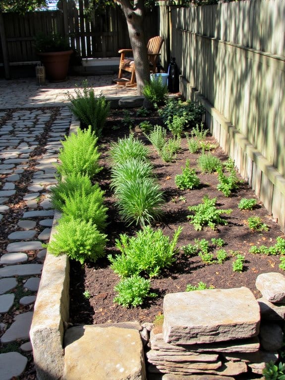 sunken beds improve drainage