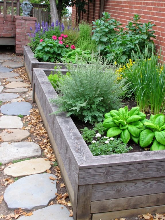 sunken raised beds convenience