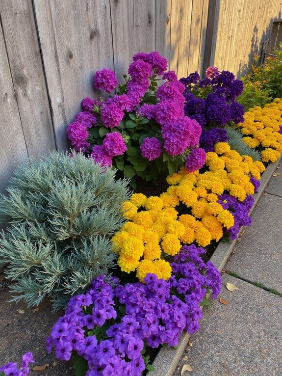 textured flower bed combinations