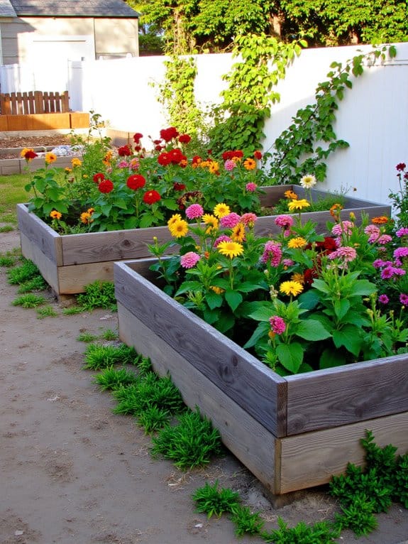 tiered cut flower garden