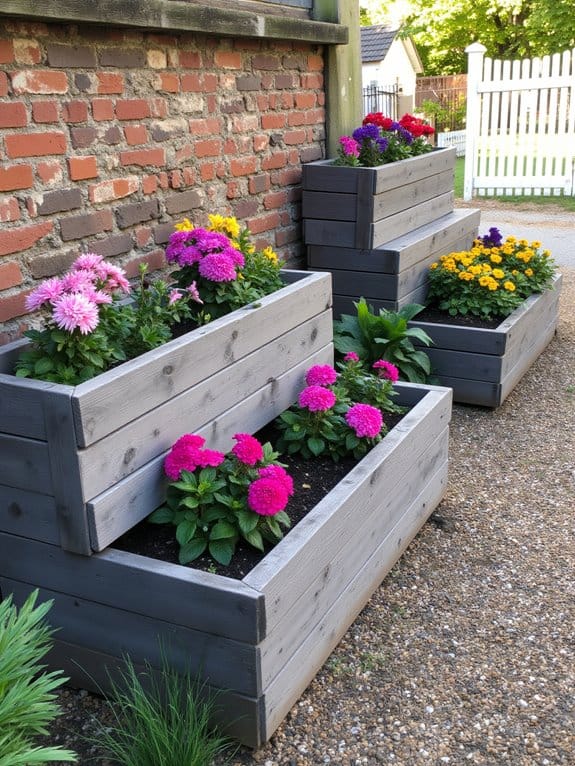tiered flower bed design