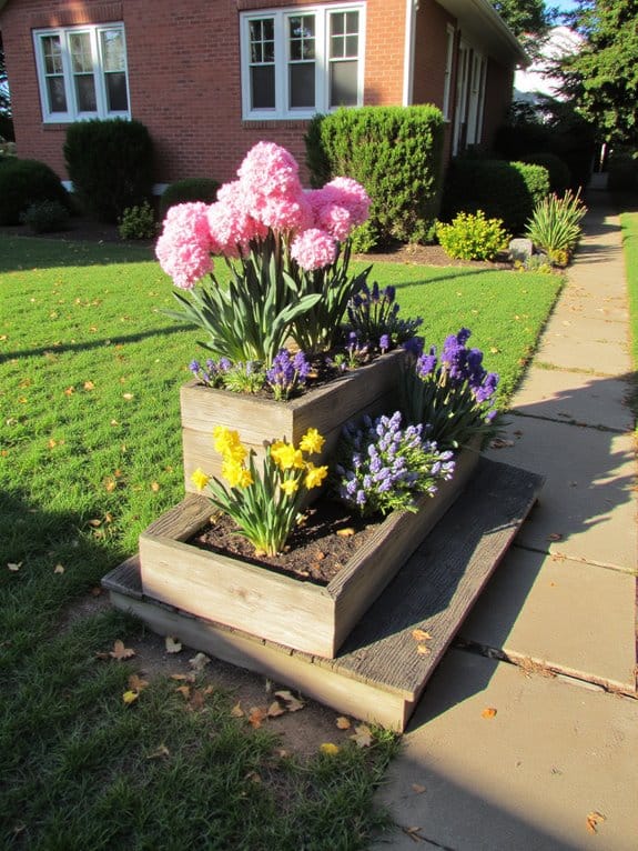 tiered flower bed design