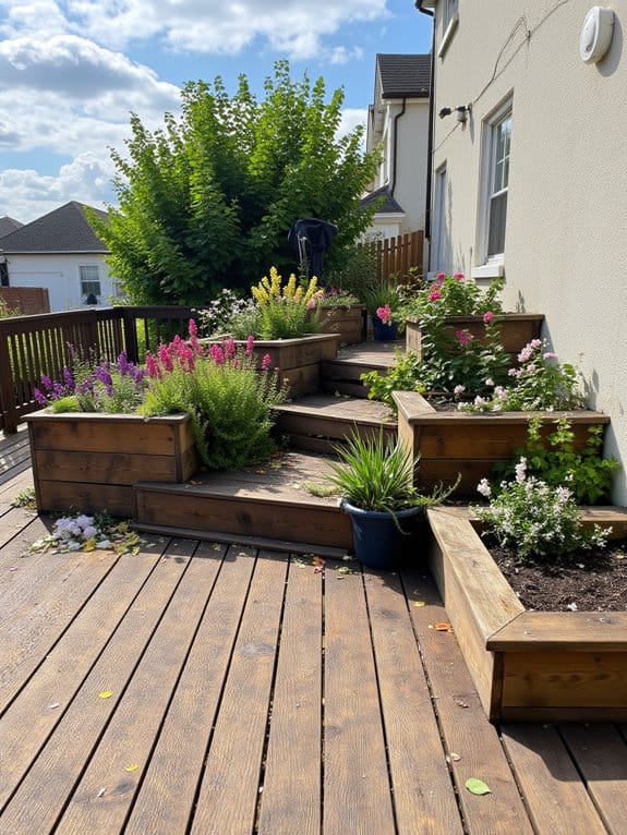 tiered flower bed design