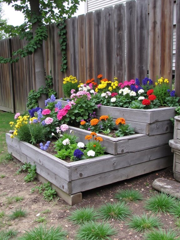 tiered flower bed design