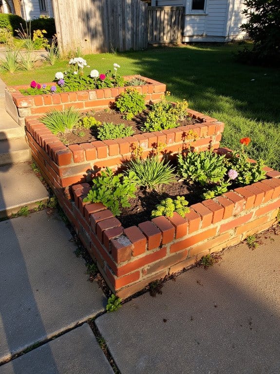 tiered flower beds design