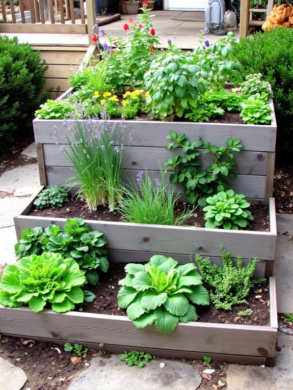 tiered garden beds optimize space