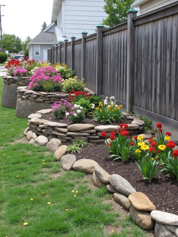 tiered garden flower beds