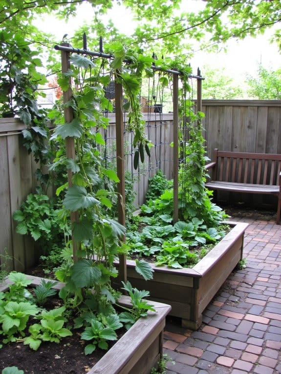 trellises enhance vegetable gardening