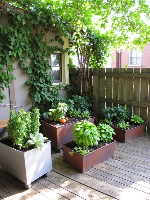 versatile portable planter setup