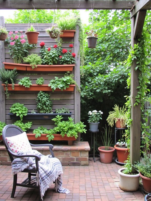 vertical and hanging planters