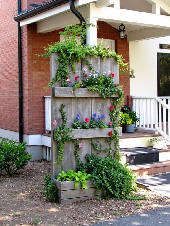 vertical flower bed gardening