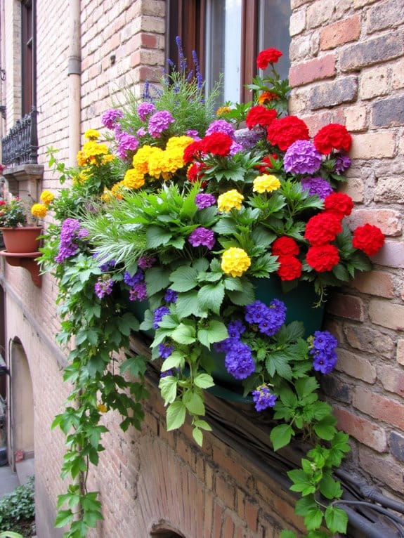 vertical flower boxes solution