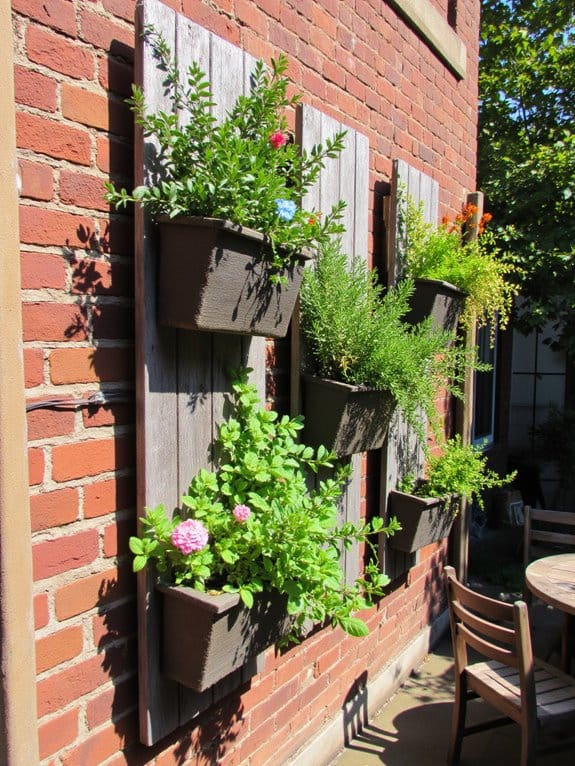 vertical planters save space